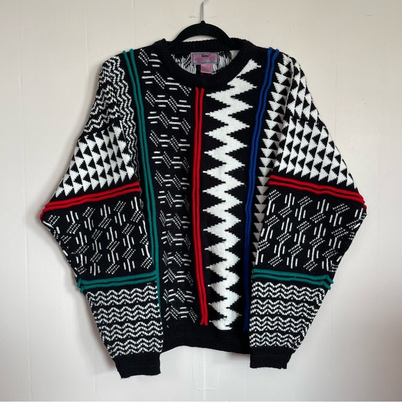 Vintage Other - Vintage Concrete Abstract Knit Sweater